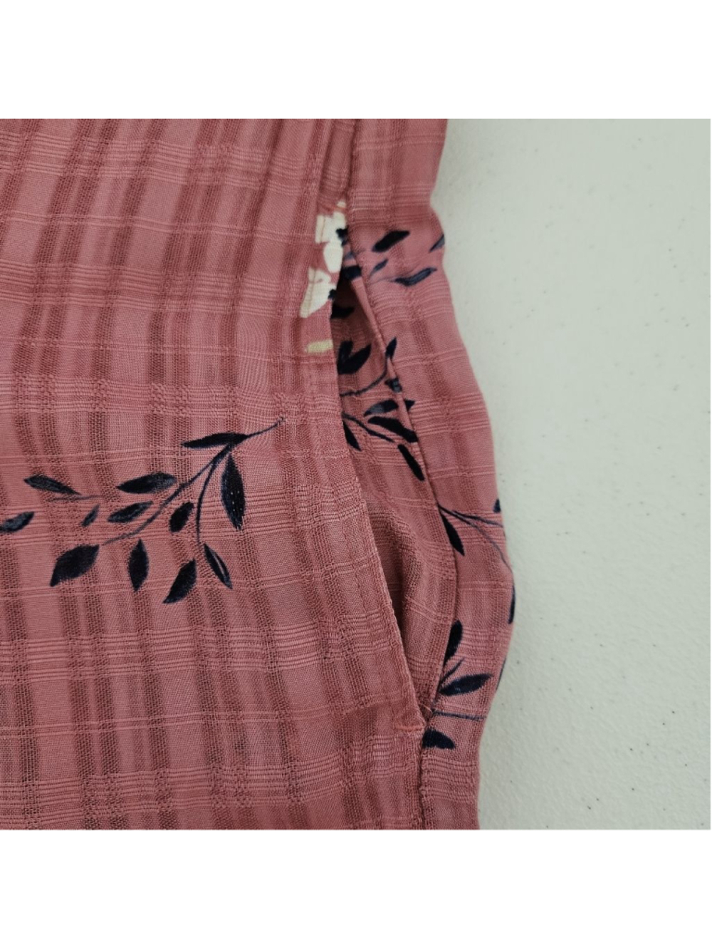 J.Jill Pink Floral Sleeveless Tiered Maxi Dress S TALL rayon boho pockets - Picture 12 of 13